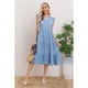 thumbnail image 1 of Vestido Largo Algodon Primavera Mujer Cuello Mao Manga corta 3322, 1 of 3