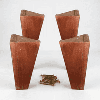 Bloccare - Kit 4 Patas Universales Para Cama Europea - Color Chcolate 24 Cm