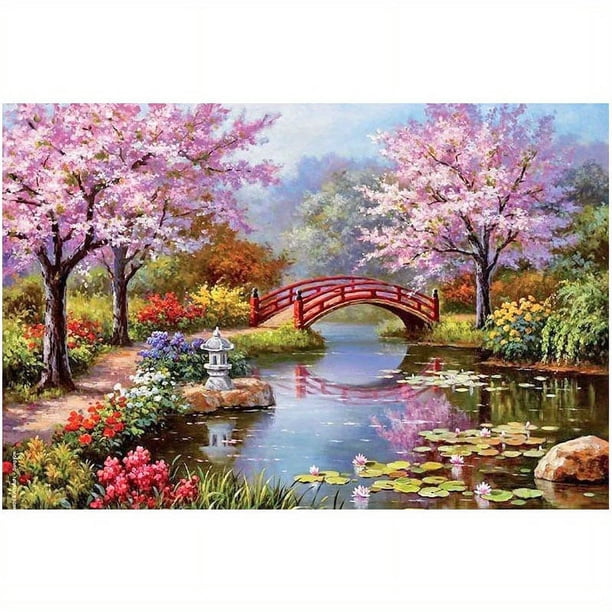 DIY Landscape 5D ArtificialDiamond Painting Full Round Diamond Mosaic Flower Diamond Embroidery Cross Stitch Wall Art Decor