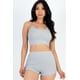 thumbnail image 1 of Conjunto De Top Corto De Tirantes Acanalado Y Shorts Fruncidos, 1 of 2