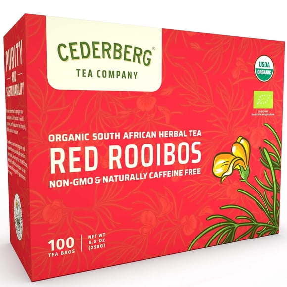 Té Rojo De Rooibos Cederberg 100 Bolsas Orgánicas Sin Cafeína