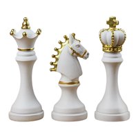 Bothyi - Estatua De Estatuilla De Ajedrez Internacional Creativa De 3 Piezas Para La Decoración Del Hogar De La Oficina Blanca