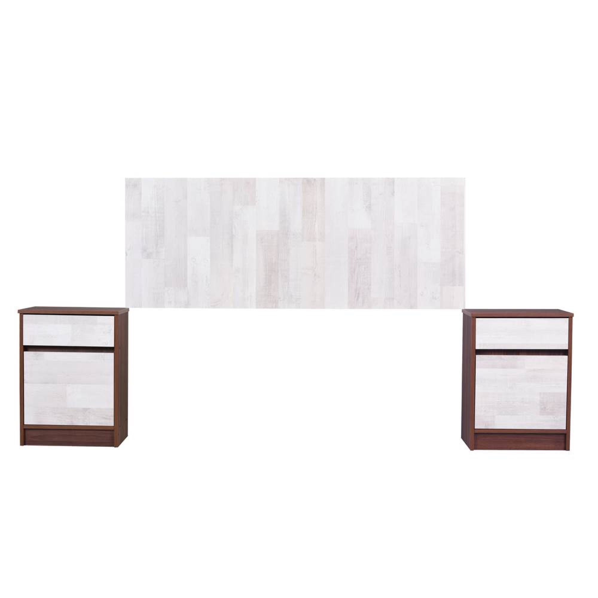Respaldo y Velador Legno 2 Plaza