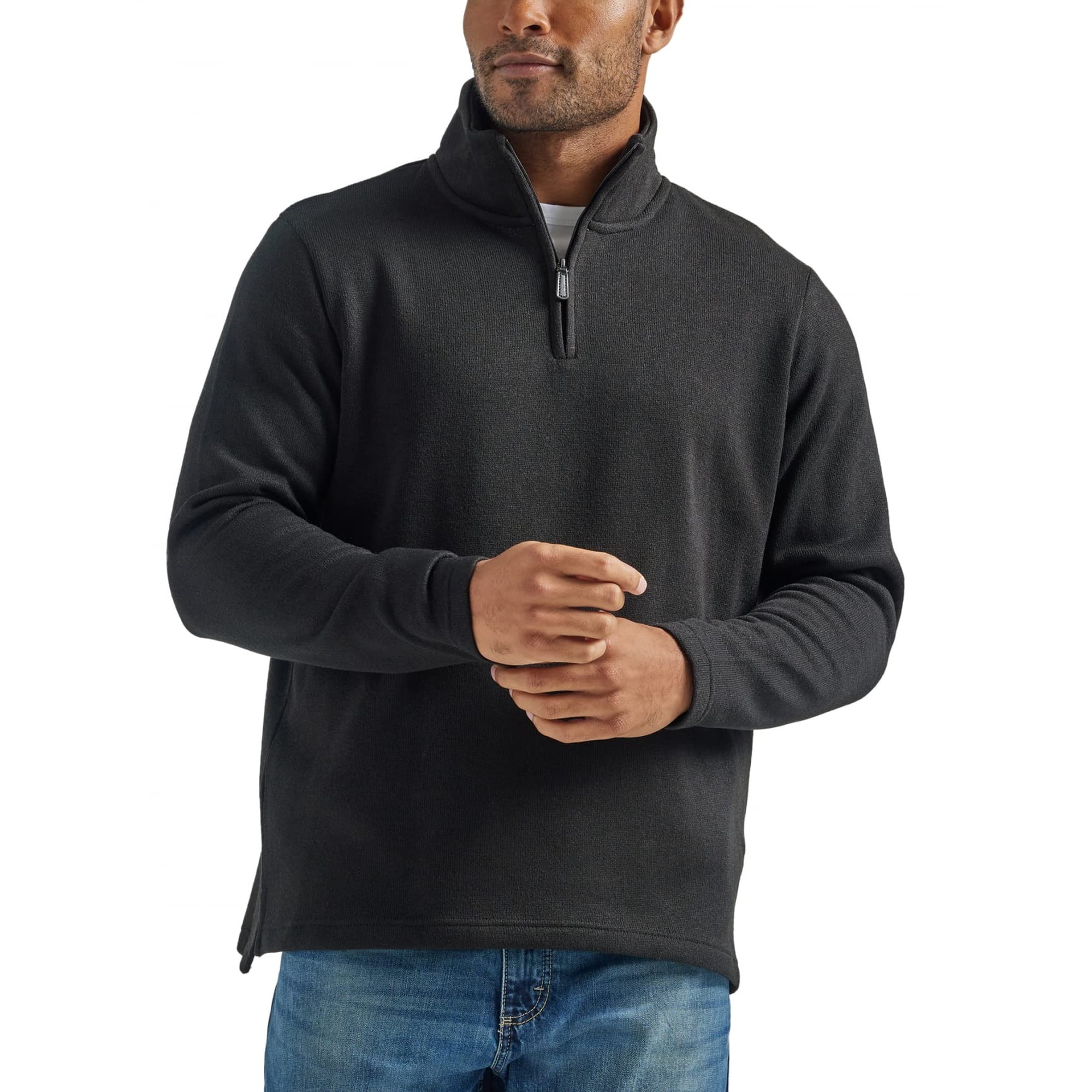 Jersey De Manga Larga De Forro Polar Con Cierre De Un Cuarto Wrangler Authentics