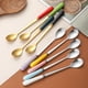 thumbnail image 3 of XmhyTop 2 piezas Cucharas para Postres de Acero Inoxidable Oro rosado, 17.5x2.4 cm - Ideal para Helados, Flanes y Decoración de Postres, 3 of 5
