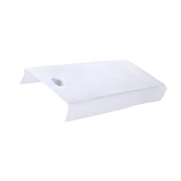 Protector De Sábanas Para Cama De Masaje SPA Con Orificio Para La Cara 80x200cm Lavar A Máquina Blanco