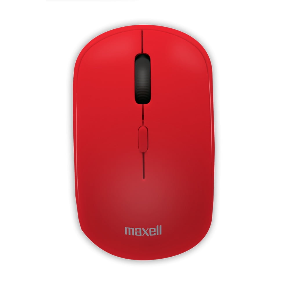 Mouse Inalámbrico Maxell 1200 Dpi Mowl-100 Rojo