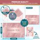 thumbnail image 3 of Pack de 24 Tarjetas de Agradecimiento Decorably con Brillo Rosa Dorado, 3 of 6