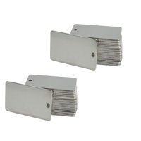 Magideal - 50 Placas De Grabado De Metal, Etiquetas De Aluminio Para Jardín, Etiquetas De Plantas Duraderas, Placas De Estampado Con Orificio Para Plantas, Árbol