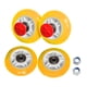 thumbnail image 1 of 4 Ruedas Giratorias Para Coche Para Ni?os Que Protegen El Suelo. Repuesto Universal Amarillo., 1 of 5