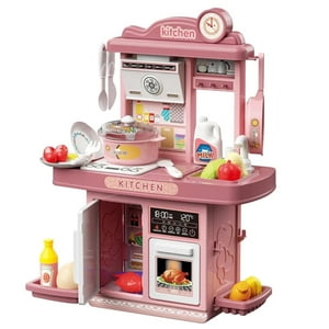 Maravillas Valdivia - Cocina De Juguete 25 Accesorios Luces Y Sonido Rosada