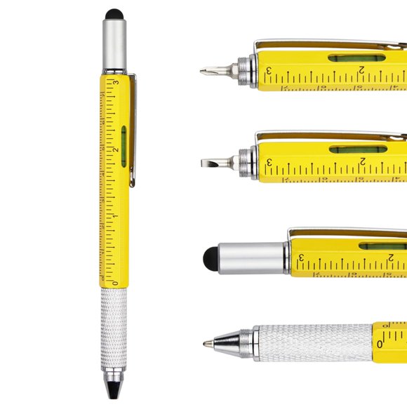 Bolígrafo Multi DUNBONG con Stylus y Destornillador 0,7 mm Amarillo