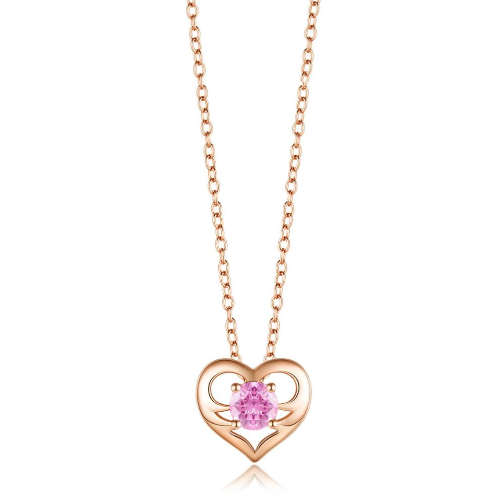 Vanité - Collar Corazón Plata Italiana - Rosado