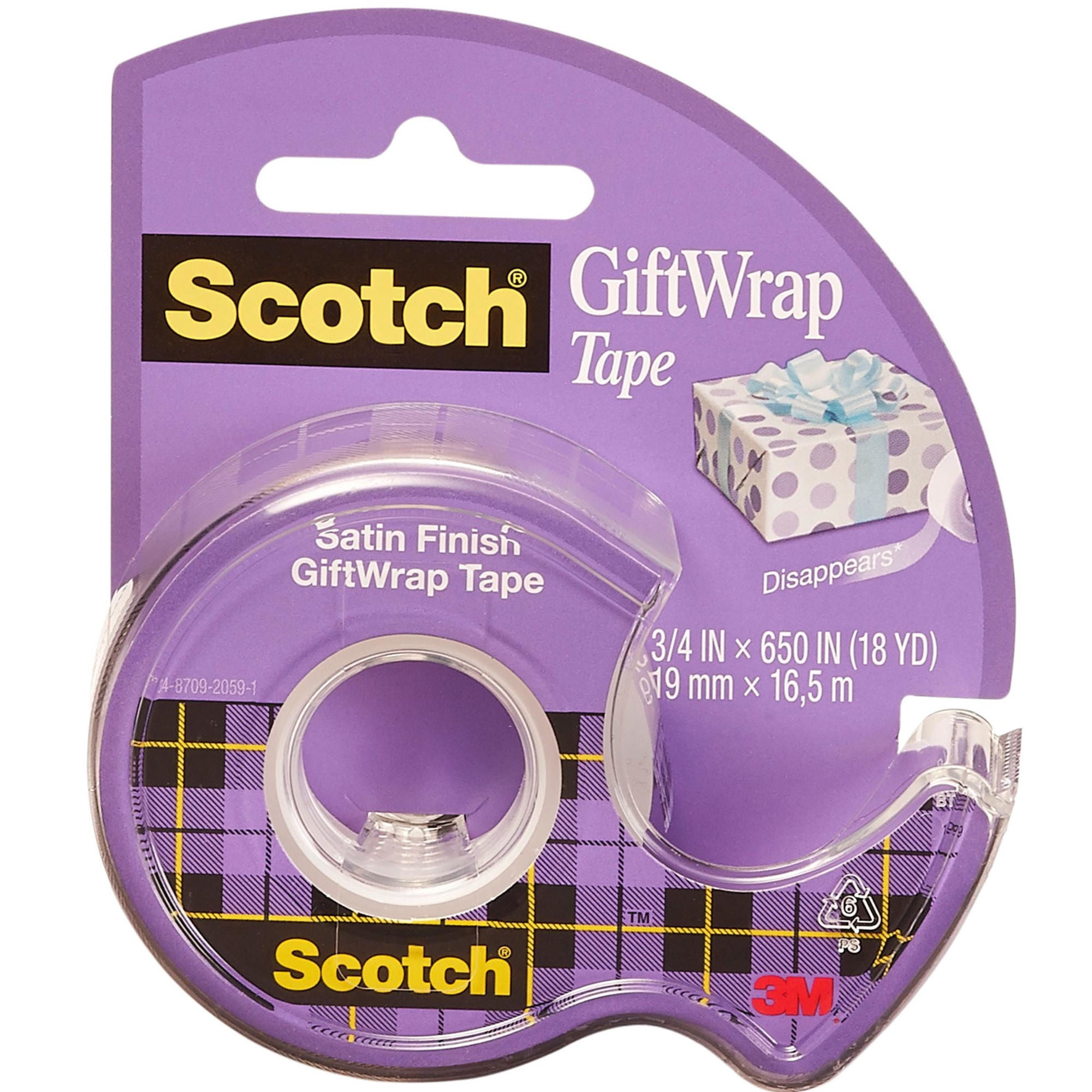 Cinta Adhesiva De Regalo 19mm X 16,7m Con Dispensador Scotch