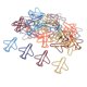 thumbnail image 2 of Clips de papel de la oficina de la forma del aeroplano del metal del color clasificado 30 pedazos de las piezas, 2 of 5
