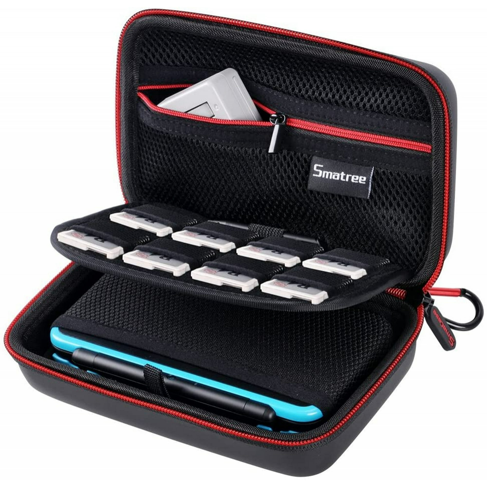 Estuche De Transporte Smatree Para New Nintendo 3ds Xl / New 2ds Xl Negro / Rojo