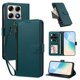 thumbnail image 2 of Funda con Billetera para [Motorola Edge 70 Pro] con Bolsillo Zipper y Tarjetero Verde pavo real, 2 of 6