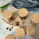 thumbnail image 2 of Tapas para tarros de yogur Oui, 5 onzas, paquete de 8 unidades, madera de bambú natural, 2 of 7
