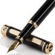 thumbnail image 1 of Pluma estilográfica Scriveiner negro lacado con acabado dorado, 1 of 9