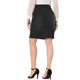 thumbnail image 3 of INSPIRE CHIC Falda de mezclilla para mujer casual hasta la rodilla en gris negro, 3 of 6