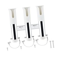 Magideal - Soportes Para Cañas De Pescar, Accesorios Para Soporte De Caña De Pescar, Estante Portátil De Triple Orificio Para Caña De Pescar, Soporte Para Refrig Blanco