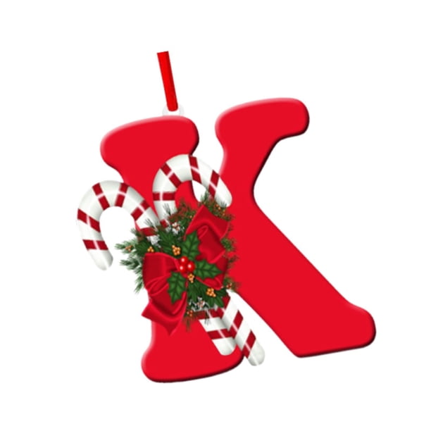 Adorno colgante para de Navidad con letras, adorno colgante de acrílico para Navidad, decoración navideña para aniversario, festival , K K