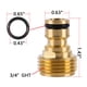 thumbnail image 5 of Conector para manguera de jardín HQMPC de latón macizo de 3/4" - 3 juegos, 5 of 8