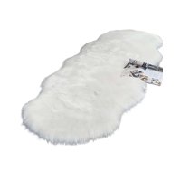 Teng Fei - Alfombras Decorativas Imitacion Piel De Conejo Blanca