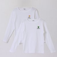 Bipack Camiseta Escolar Niño Manga Larga Blanco Minecraft