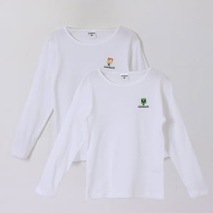Bipack Camiseta Escolar Niño Manga Larga Blanco Minecraft