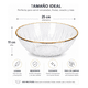thumbnail image 3 of Ensaladera Premium Acrílica con Borde Dorado – Estilo y Resistencia, 3 of 3