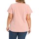 thumbnail image 3 of GRACIA Y GRANDEZA Blusa de Manga con Volantes y Pliegues en el Frente para Mujer de Talla Grande, Cuello con Botón, Camisa de Túnica Casual Elegante 4X Rosa, 3 of 6