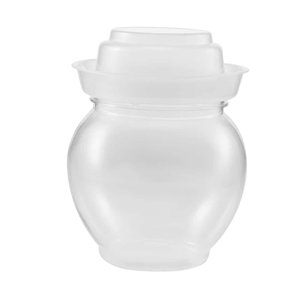 Magideal - Tarro De Fermentación Para Kimchi, Vasija De Fermentación Tradicional De Sichuan, Conveniente Para Observar Contenedores De Alimentos, Plástico Transp 1L Con Tapa