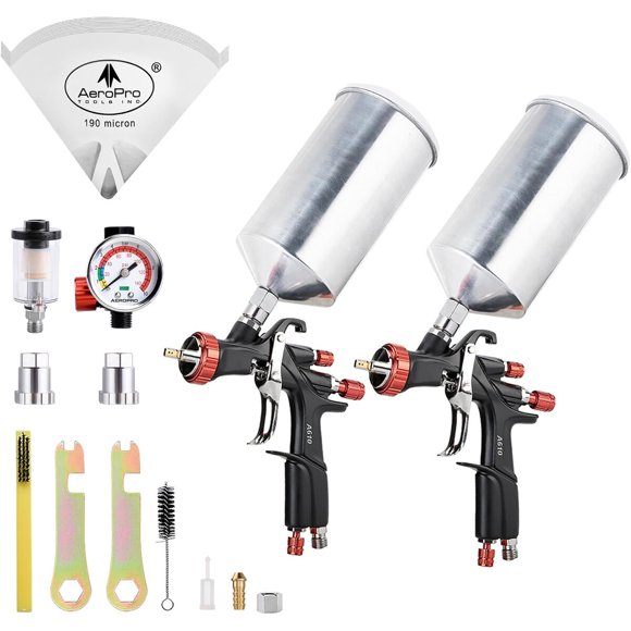 Kit Pistola Doble AEROPRO R500 LVLP 1000cc 1.4mm 1.7mm