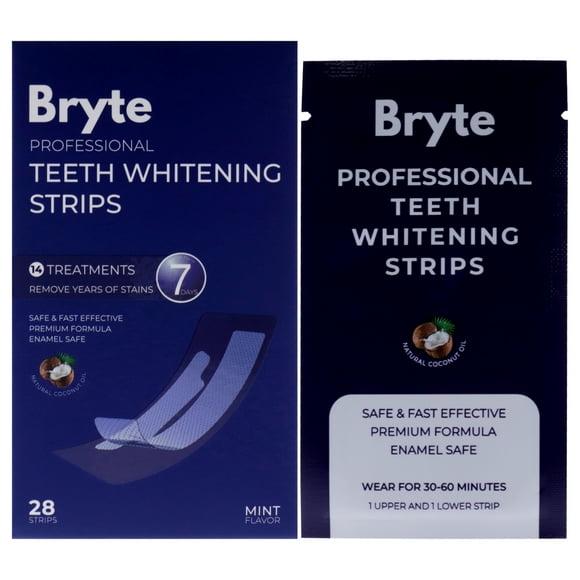 Tiras blanqueadoras dentales profesionales Bryte para unisex - 28 tiras