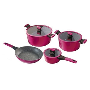 Kitchenware - Bateria De Cocina 7 Piezas Soho Cherry Aluminio Forjado