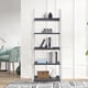 thumbnail image 3 of 5-Tier Shelves,Bookshelf, Storage Rack, Bookcase with Rubber Wood Frame, Ladder Shelf for Living Room, Home Office, Kitchen, Bedroom, Apartment, 3 of 3