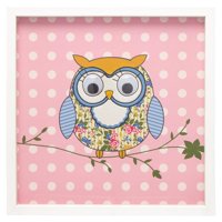 Vgo - Cuadro 45X45 Relieve Serie Lechuza