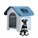 thumbnail image 1 of Casa De Perro Mascota Exterior Mediana 75cm Azul LuBabycas, 1 of 8