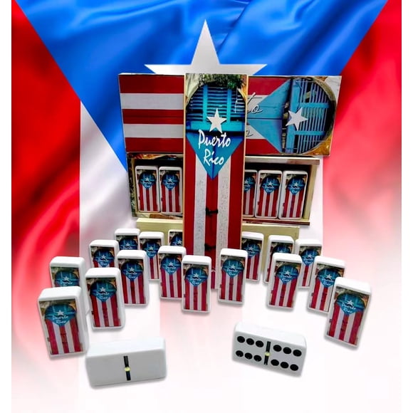 Set de dominó PRK 14 Puerto Rico Boricua Edition Double Six