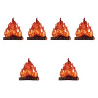Bothyi - 6 Piezas De Fogatas De Cartón Decorativas 3D Para Acampar, Decoraciones Para Jardín, Fuegos Falsos
