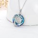 thumbnail image 2 of Collar HESHPAWS Tree of Life con Inicial A-Z Azul, 2 of 3