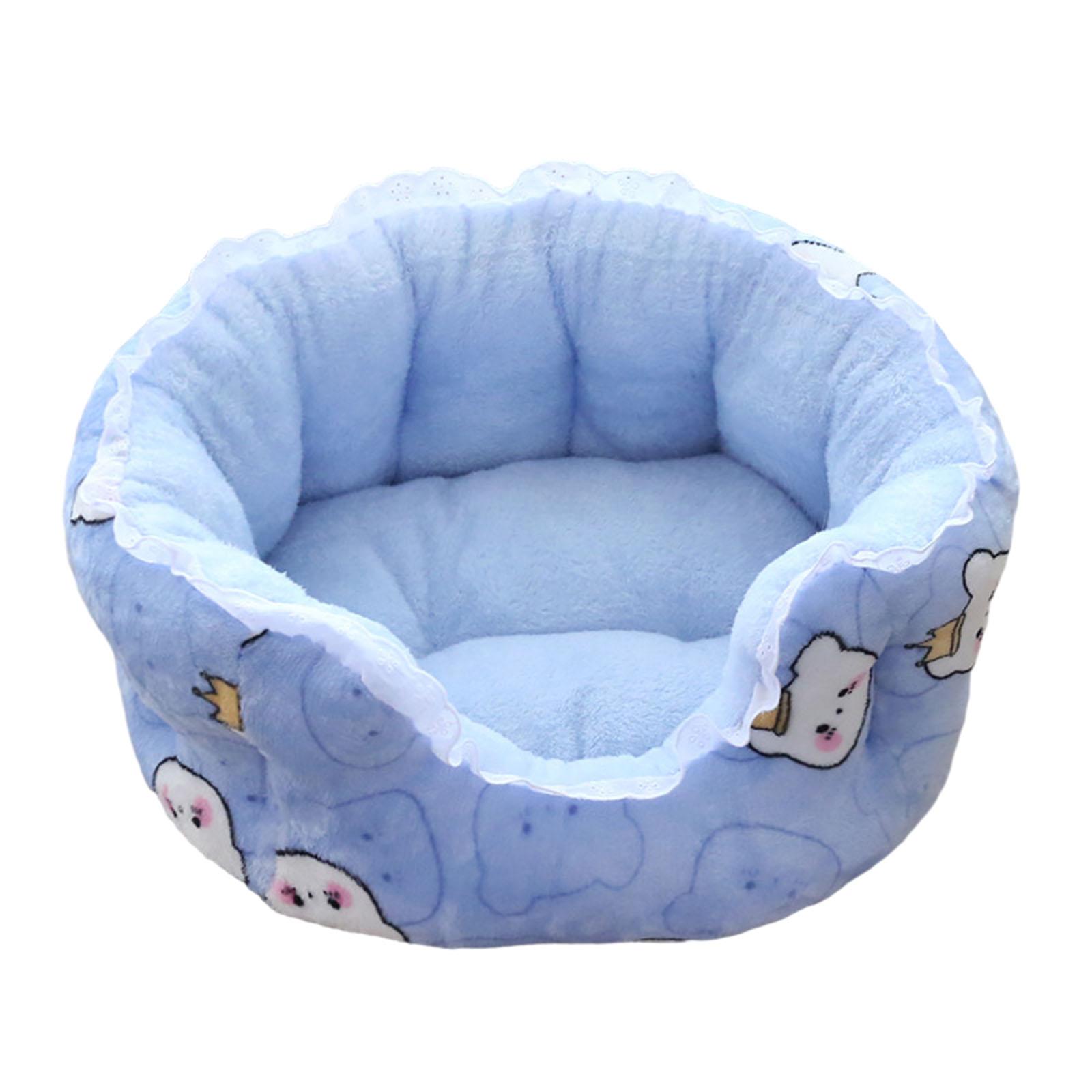 Ioensy - Cama Para Gatos Otoño Invierno Para Gatos O Perros Pequeños Peluche Para Cachorro Perro Gatito Azul Small