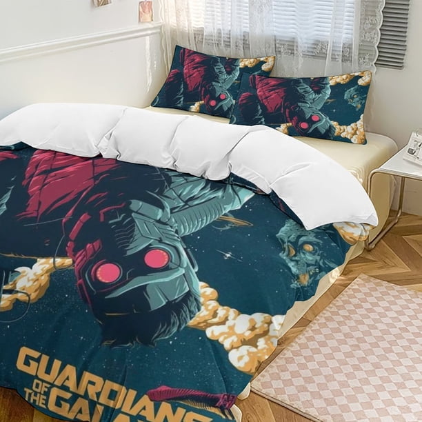 Guardians of The Galaxy Family Bed 3 Piece Set Personalized Bedding Decor for Kids And Teens Anime Student Dormitory Cover