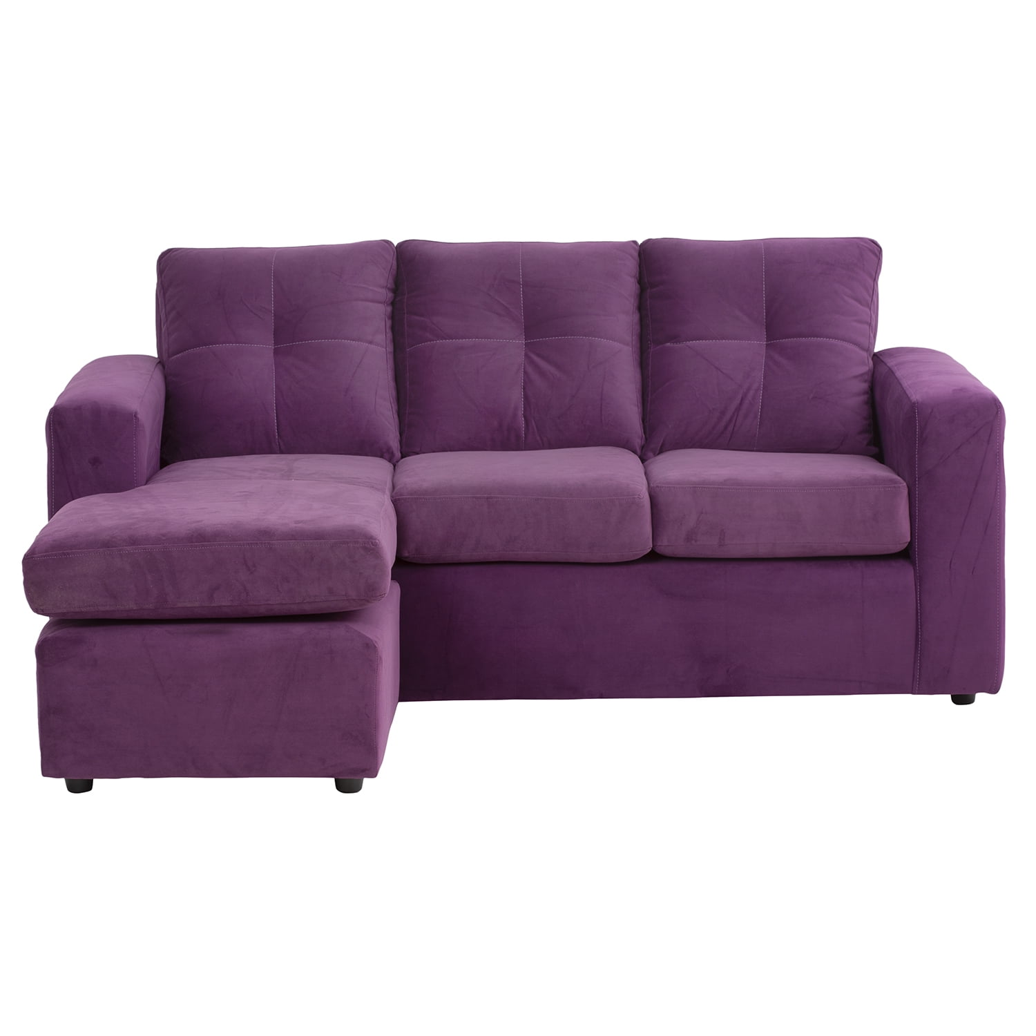 Muebles América - Seccional Emilia Felpa Lila