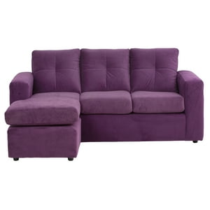 Muebles América - Seccional Emilia Felpa Lila