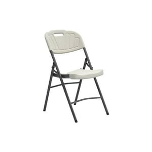 Silla Plegable. - Silla Plegable De Plástico Resistente Y Hierro Blanca
