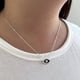 thumbnail image 3 of Collar Ojo Turco Esmaltado Plata Fina Ley 925 45cm con Circones, 3 of 3