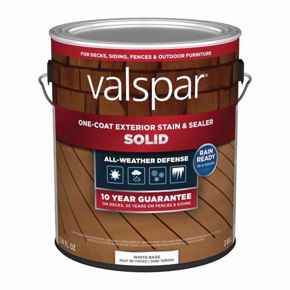 Sellador y sellador Valspar de una capa, base blanca, 3,78 L (paquete de 4)