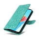 thumbnail image 4 of Funda tipo cartera FOXDOCK para OPPO A58 4G , diseño girasol en relieve, cuero PU, cierre magnético, soporte y tarjetero, 4 of 5